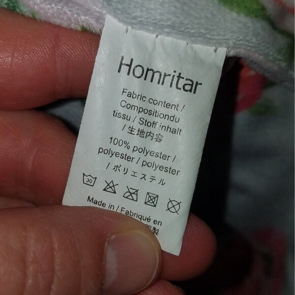 Homritar Pink White Rose Flowers Minky Dot Baby Blanket Girl Soft Fleece 30x40 - Picture 3 of 6